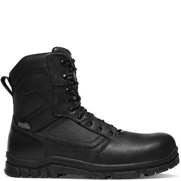 Buty Taktyczne Danner Lookout EMS/CSA Side-Zip 8" Composite Metalowym (NMT) Męskie Czarne | PL1318XF