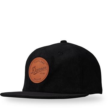 Czapki Danner Corduroy Logo Cap Męskie Czarne | PL1664EX