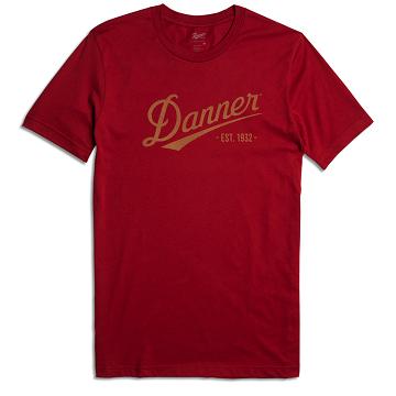 Ubrania Danner Distressed Logo SS Tee Damskie Czerwone | PL1268VD